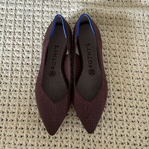Rothy's Deep Purple Textile The Point Ballet Flats Women’s US 8